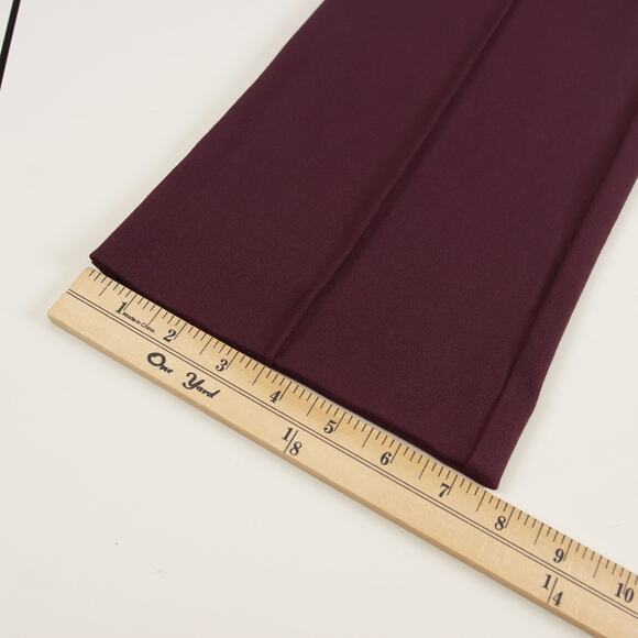 Ann Taylor High Waist Maroon Wine Purple Side Zip Pencil Pant Womens Sz 0 - Picture 8 of 11
